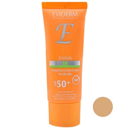 تصویر  کرم ضد آفتاب پوست چرب SPF50 اویدرم - بژ طبیعی G2
